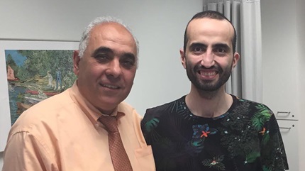 Hamza Aldosari with Dr. Kareem Abu-Elmagd