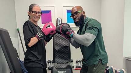 Lily Cuadra (left) and Romane Shaw exercise physiologist (right)