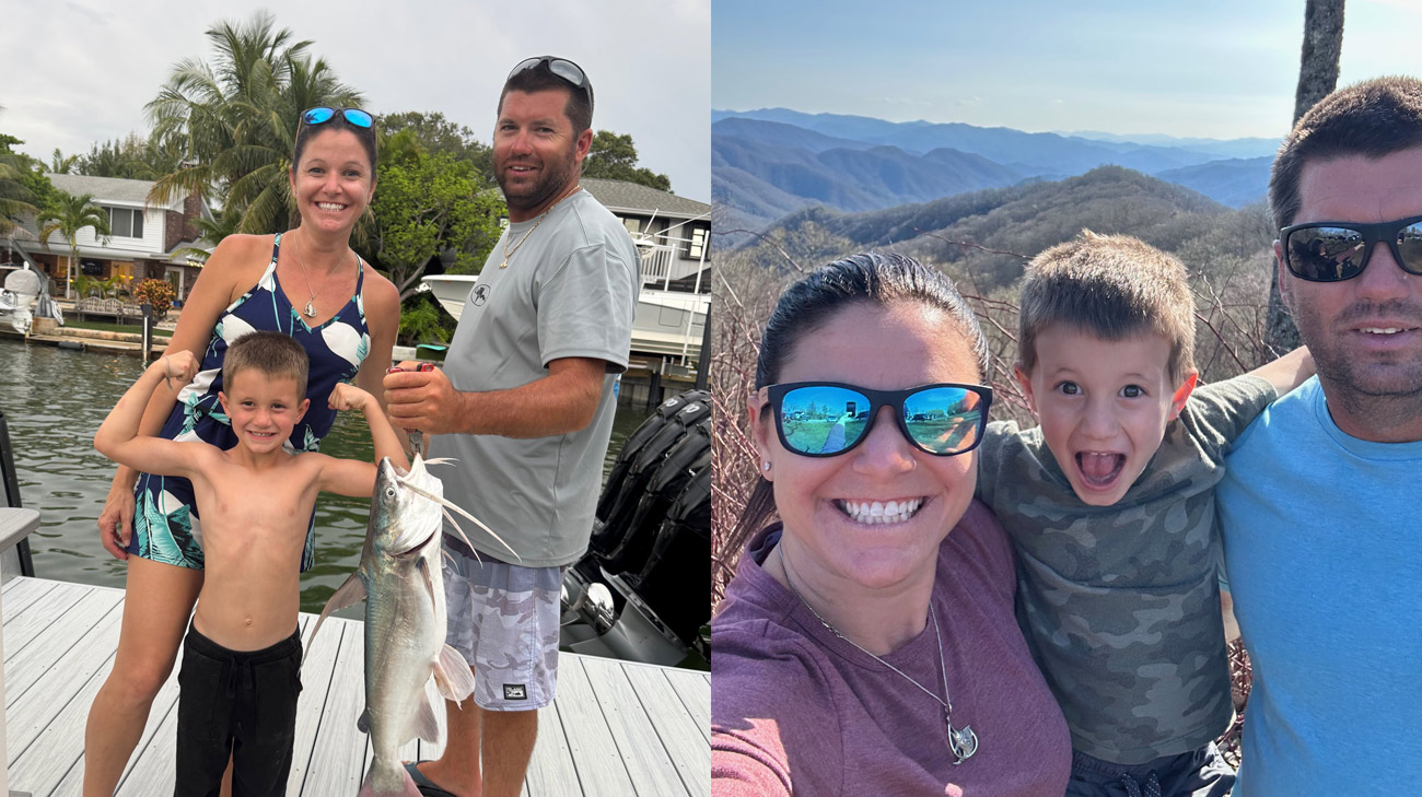Walker Brinson and his mom, Crystal Brinson and father, Cory Shea enjoying outdoor activities.