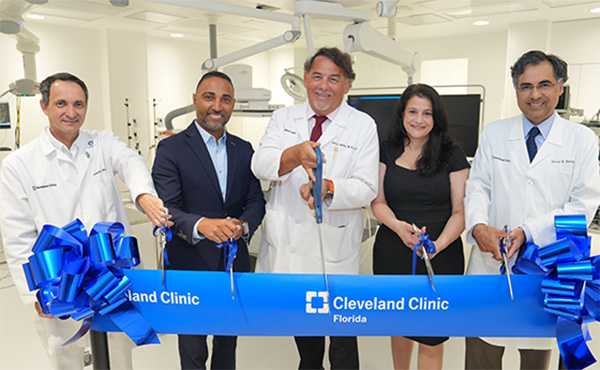 Ribbon cutting at the Cleveland Clinic Weston Hospital new electrophysiology lab