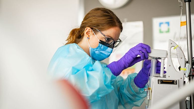 A Cleveland Clinic research nurse coordinator readies a new gene therapy to address the leading cause of hypertrophic cardiomyopathy.