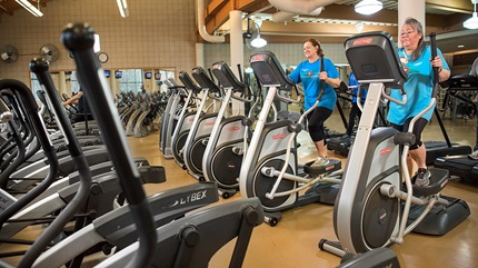 “Healthy Medina" members Betty DeMatteo (left) and Pat Yankovic incorporate daily exercise into their wellness plan.
